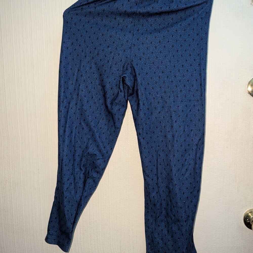 Joe Boxer Blue Textured Leggings
